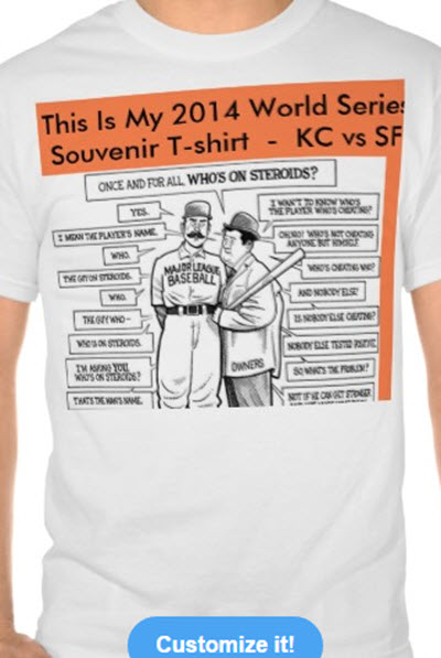 baseball souvenir tshirt world series