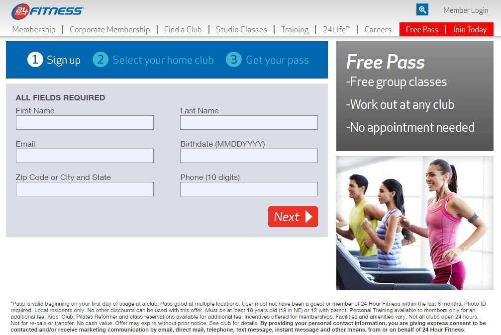 24 HOUR FITNESS FREE PASS