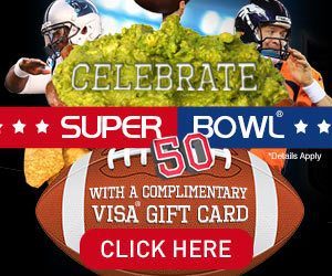 Be A SUPER BOWL WINNER – CELEBRATE SUPER BOWL 50 with a COMPLIMENTARY VISA GIFT CARD