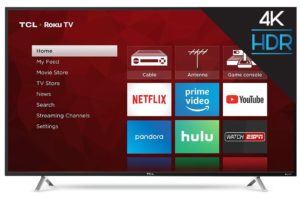 TLC 55 inch UHD TV with Roku 379. - Best Value, Best Rated, Best Seller